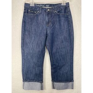 Merona Women's size 8R Crop Fit 1 Cuffed Hem Jeans